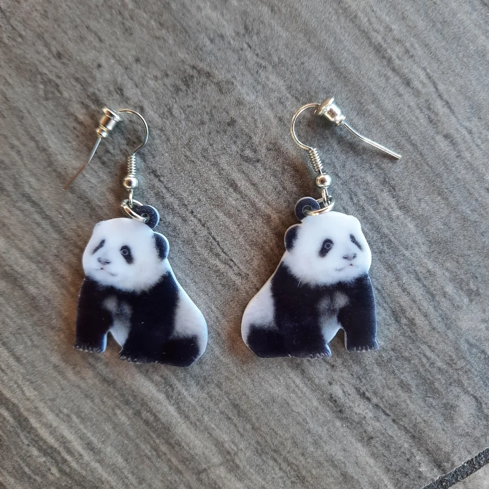 Panda Bear Earrings - Picture 3 of 3